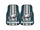Carpet Front Floor Mats with Philadelphia Eagles Logo; Green (Universal; Some Adaptation May Be Required)
