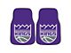 Carpet Front Floor Mats with Sacramento Kings Logo; Purple (Universal; Some Adaptation May Be Required)