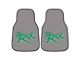 Carpet Front Floor Mats with Slippery Rock University Logo; Green (Universal; Some Adaptation May Be Required)