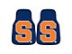 Carpet Front Floor Mats with Syracuse University Logo; Blue (Universal; Some Adaptation May Be Required)