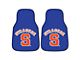 Carpet Front Floor Mats with Syracuse University Logo; Blue (Universal; Some Adaptation May Be Required)