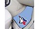 Carpet Front Floor Mats with Toronto Blue Jays Logo; Light Blue (Universal; Some Adaptation May Be Required)