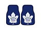 Carpet Front Floor Mats with Toronto Maple Leafs Logo; Royal (Universal; Some Adaptation May Be Required)