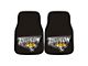 Carpet Front Floor Mats with Towson University Logo; Black (Universal; Some Adaptation May Be Required)