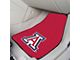 Carpet Front Floor Mats with University of Arizona Logo; Red (Universal; Some Adaptation May Be Required)