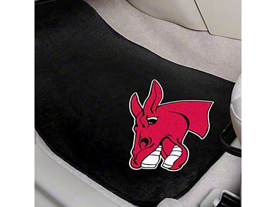 Carpet Front Floor Mats with University of Central Missouri Logo; Black (Universal; Some Adaptation May Be Required)