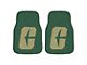 Carpet Front Floor Mats with University of Charlotte Logo; Green (Universal; Some Adaptation May Be Required)