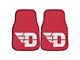 Carpet Front Floor Mats with University of Dayton Logo; Red (Universal; Some Adaptation May Be Required)