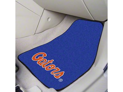 Carpet Front Floor Mats with University of Florida Logo; Blue (Universal; Some Adaptation May Be Required)