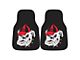 Carpet Front Floor Mats with University of Georgia Logo; Black (Universal; Some Adaptation May Be Required)