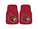 Carpet Front Floor Mats with University of Louisville Logo; Red (Universal; Some Adaptation May Be Required)