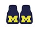 Carpet Front Floor Mats with University of Michigan Logo; Blue (Universal; Some Adaptation May Be Required)