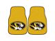 Carpet Front Floor Mats with University of Missouri Logo; Yellow (Universal; Some Adaptation May Be Required)