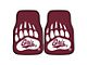 Carpet Front Floor Mats with University of Montana Logo; Maroon (Universal; Some Adaptation May Be Required)