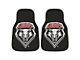 Carpet Front Floor Mats with University of New Mexico Logo; Black (Universal; Some Adaptation May Be Required)