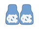 Carpet Front Floor Mats with University of North Carolina Logo; Blue (Universal; Some Adaptation May Be Required)