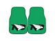 Carpet Front Floor Mats with University of North Dakota Logo; Green (Universal; Some Adaptation May Be Required)