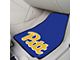 Carpet Front Floor Mats with University of Pittsburgh Logo; Navy (Universal; Some Adaptation May Be Required)