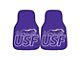 Carpet Front Floor Mats with University of Sioux Falls Logo; Purple (Universal; Some Adaptation May Be Required)