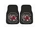 Carpet Front Floor Mats with University of South Carolina Logo; Black (Universal; Some Adaptation May Be Required)