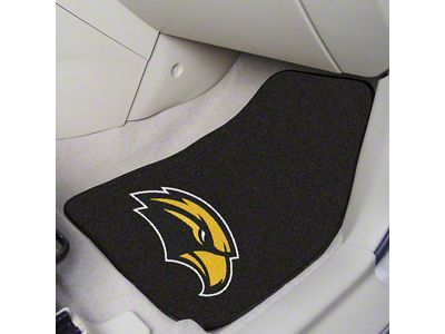 Carpet Front Floor Mats with University of Southern Miss Logo; Black (Universal; Some Adaptation May Be Required)