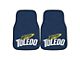 Carpet Front Floor Mats with University of Toledo Logo; Navy (Universal; Some Adaptation May Be Required)