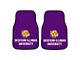 Carpet Front Floor Mats with Western Illinois University Logo; Black (Universal; Some Adaptation May Be Required)