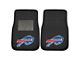 Embroidered Front Floor Mats with Buffalo Bills Logo; Black (Universal; Some Adaptation May Be Required)