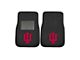 Embroidered Front Floor Mats with Indiana University Logo; Black (Universal; Some Adaptation May Be Required)