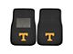 Embroidered Front Floor Mats with University of Tennessee Logo; Black (Universal; Some Adaptation May Be Required)