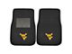 Embroidered Front Floor Mats with West Virginia University Logo; Black (Universal; Some Adaptation May Be Required)