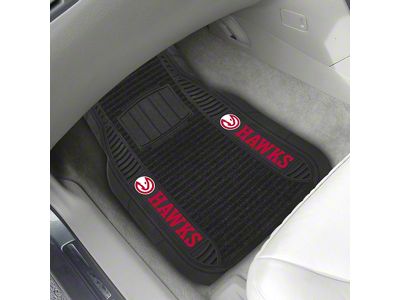 Molded Front Floor Mats with Atlanta Hawks Logo (Universal; Some Adaptation May Be Required)