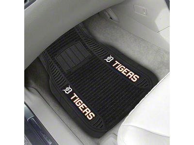 Molded Front Floor Mats with Detroit Tigers Logo (Universal; Some Adaptation May Be Required)