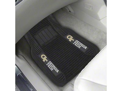 Molded Front Floor Mats with Georgia Tech Logo (Universal; Some Adaptation May Be Required)