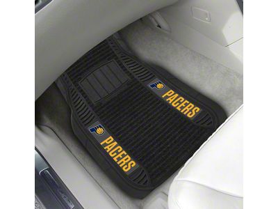Molded Front Floor Mats with Indiana Pacers Logo (Universal; Some Adaptation May Be Required)