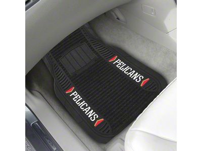 Molded Front Floor Mats with New Orleans Pelicans Logo (Universal; Some Adaptation May Be Required)
