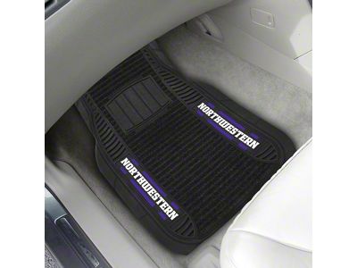 Molded Front Floor Mats with Northwestern University Logo (Universal; Some Adaptation May Be Required)