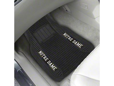 Molded Front Floor Mats with Notre Dame Logo (Universal; Some Adaptation May Be Required)