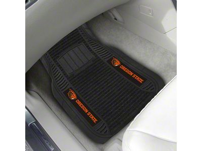 Molded Front Floor Mats with Oregon State University Logo (Universal; Some Adaptation May Be Required)