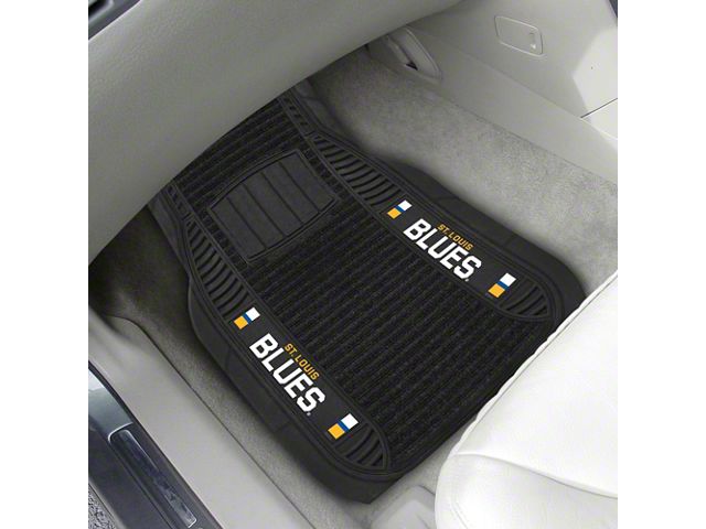 Molded Front Floor Mats with St. Louis Blues Logo (Universal; Some Adaptation May Be Required)