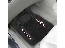 Molded Front Floor Mats with Texas Rangers Logo (Universal; Some Adaptation May Be Required)