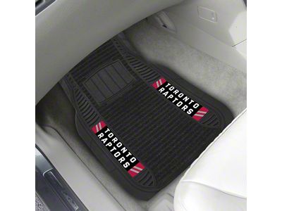 Molded Front Floor Mats with Toronto Raptors Logo (Universal; Some Adaptation May Be Required)