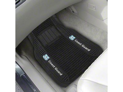 Molded Front Floor Mats with U.S. Coast Guard Logo (Universal; Some Adaptation May Be Required)