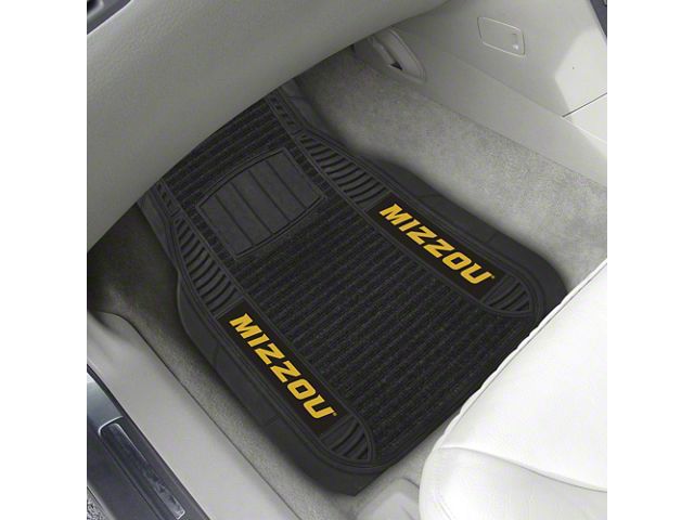 Molded Front Floor Mats with University of Missouri Logo (Universal; Some Adaptation May Be Required)