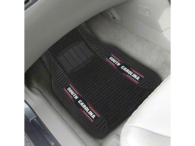 Molded Front Floor Mats with University of South Carolina Logo (Universal; Some Adaptation May Be Required)