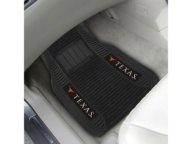 Molded Front Floor Mats with University of Texas Logo (Universal; Some Adaptation May Be Required)