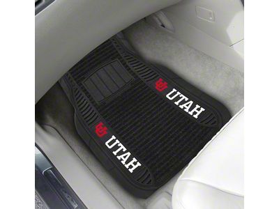 Molded Front Floor Mats with University of Utah Logo (Universal; Some Adaptation May Be Required)