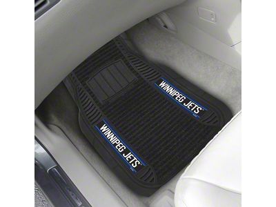 Molded Front Floor Mats with Winnipeg Jets Logo (Universal; Some Adaptation May Be Required)