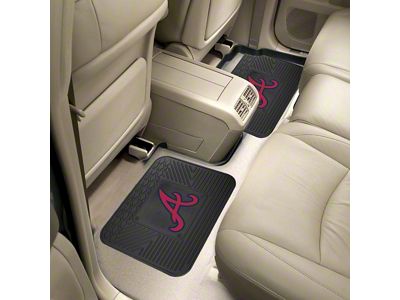 Molded Rear Floor Mats with Atlanta Braves Logo (Universal; Some Adaptation May Be Required)