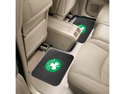 Molded Rear Floor Mats with Boston Celtics Logo (Universal; Some Adaptation May Be Required)